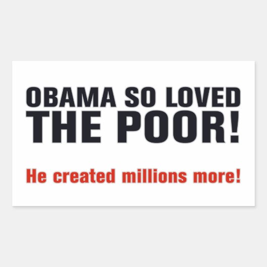 Anti Obama Rechthoekige Sticker (Voorkant)