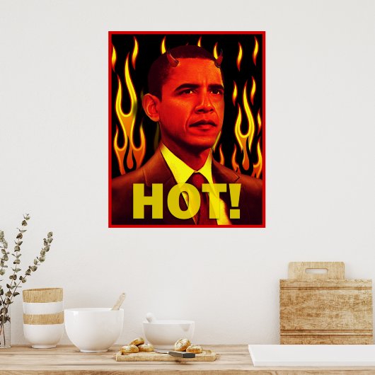 Anti-Obama Red Devil Giant Poster (Keuken)