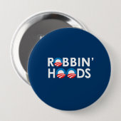 ANTI-OBAMA - ROBBINHOODS RONDE BUTTON 4,0 CM (Voorkant /achterkant)