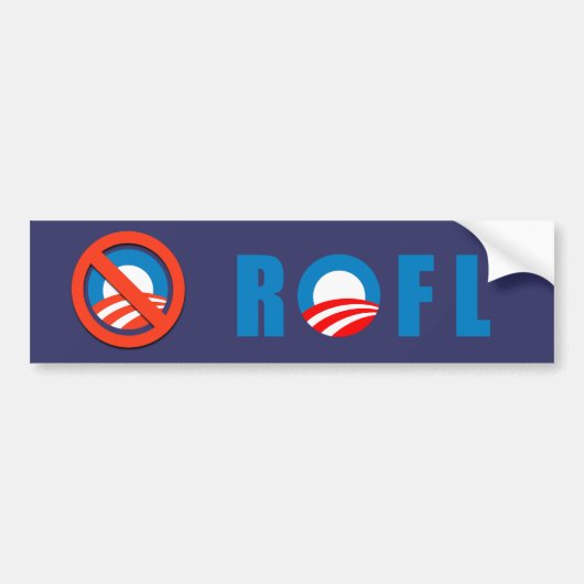 Anti-Obama - ROFL Bumpersticker (Voorkant)