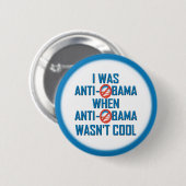 Anti Obama Ronde Button 5,7 Cm (Voorkant /achterkant)