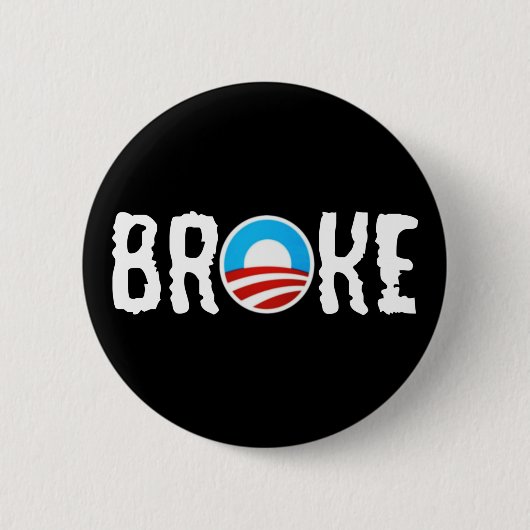 Anti Obama Ronde Button 5,7 Cm (Voorkant)
