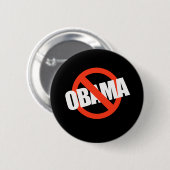 ANTI-OBAMA RONDE BUTTON 5,7 CM (Voorkant /achterkant)