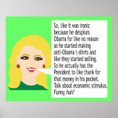 Anti-Obama rony Poster (Voorkant)