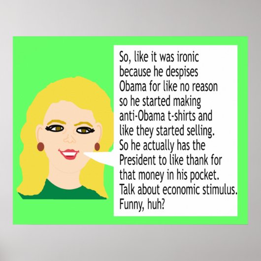 Anti-Obama rony Poster (Voorkant)