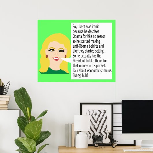 Anti-Obama rony Poster (Thuiskantoor)
