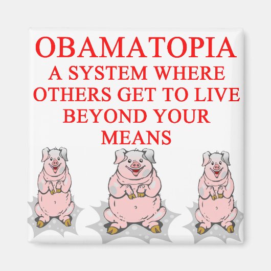 anti-obama-shirt magneet (Voorkant)