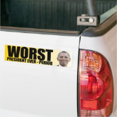 Anti-Obama: Slechtste President ooit - Periode Bumpersticker (Op Truck)