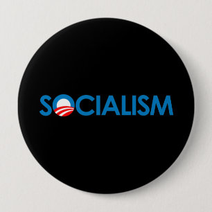 Anti-Obama - Socialisme Ronde Button 4,0 Cm
