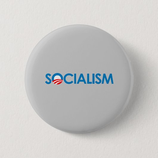 Anti-Obama - Socialisme Ronde Button 5,7 Cm (Voorkant)