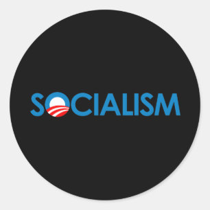 Anti-Obama - Socialisme Ronde Sticker