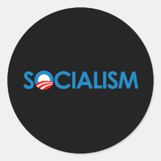 Anti-Obama - Socialisme Ronde Sticker