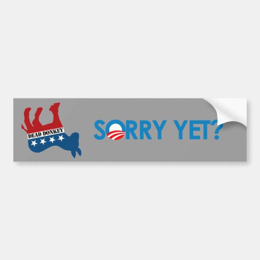 Anti-Obama - Sorry, maar Bumpersticker (Voorkant)