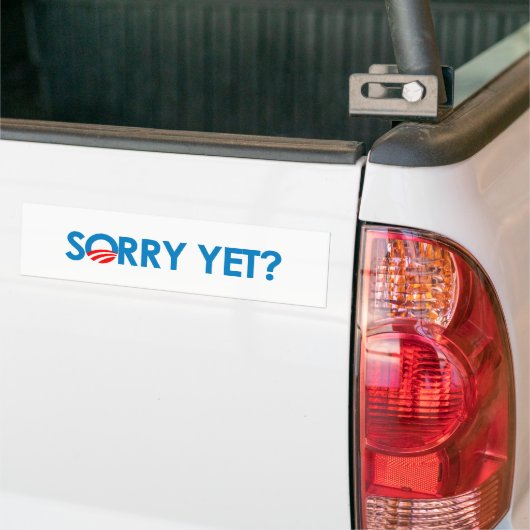 Anti-Obama - Sorry toch? Bumpersticker (Op Truck)