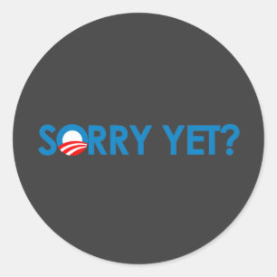 Anti-Obama - Sorry toch? Ronde Sticker