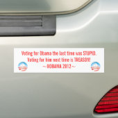 Anti Obama Sticker, NOBAMA 2012, Bumpersticker (Op auto)