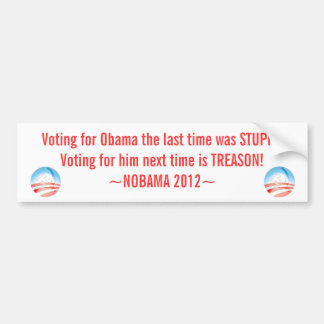 Anti Obama Sticker, NOBAMA 2012, Bumpersticker