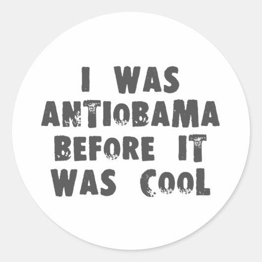 Anti Obama-Sticker Ronde Sticker (Voorkant)