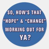 Anti Obama-Sticker Ronde Sticker (Voorkant)