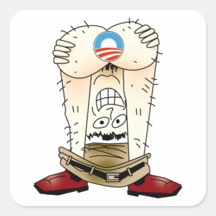 Anti Obama-Sticker Vierkante Sticker