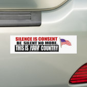 anti - obama : Stilte is instemming. Bumpersticker (Op auto)