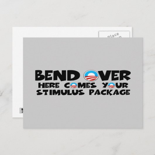 Anti-Obama-stimuleringspakket Briefkaart (Voorkant / Achterkant)