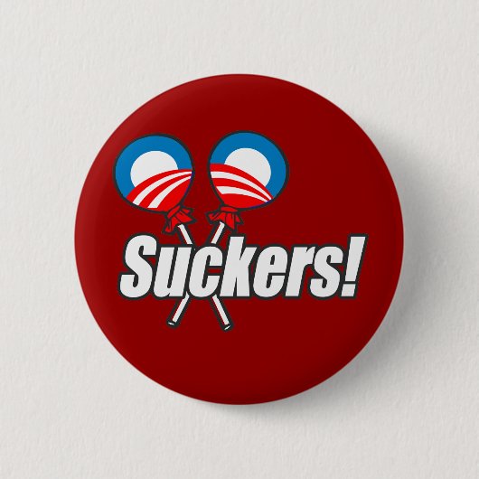 Anti-Obama - Suckers Ronde Button 5,7 Cm (Voorkant)