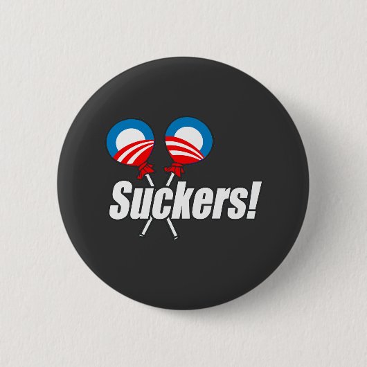 Anti-Obama - Suckers Ronde Button 5,7 Cm (Voorkant)