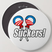 Anti-Obama - Suckers Ronde Button 6,0 Cm (Voorkant /achterkant)