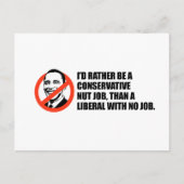 Anti-Obama T-shirt - geen baan of geen baan Briefkaart (Voorkant)