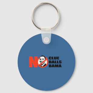 Anti-Obama T-shirt - Geen idee. Geen ballen. Nobam Sleutelhanger
