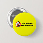 Anti-Obama T-shirt - Groei de economie Ronde Button 5,7 Cm (Voorkant /achterkant)