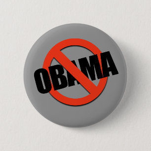 ANTI-OBAMA-T-SHIRT RONDE BUTTON 5,7 CM