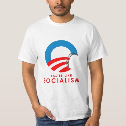 Anti-Obama - Tastes als het socialisme T-SHIRT (Voorkant)