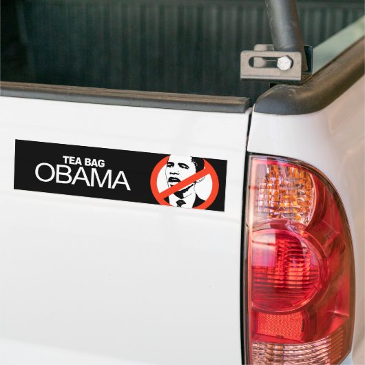 Anti-Obama - Tea Bag Obama Bumpersticker (Op Truck)