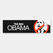 Anti-Obama - Tea Bag Obama Bumpersticker (Voorkant)