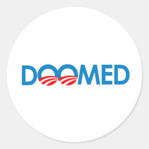 Anti-Obama - ten dode opgeschreven Ronde Sticker