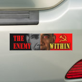 Anti-Obama "The Enemy within" bumpersticker (Op auto)