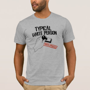 ANTI-OBAMA/TYPISCHE WIT-PERSOON T-SHIRT
