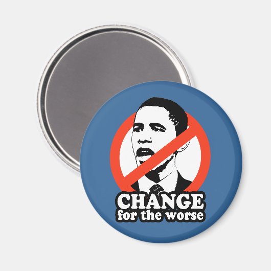 ANTI-OBAMA / VERANDERING IN HET SLECHTSTE MAGNEET (Voorkant / Achterkant)