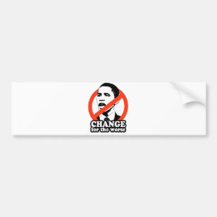 ANTI-OBAMA/VERANDERING VOOR HET VERANDEREN BUMPERSTICKER
