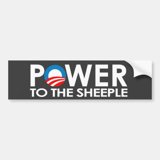 ANTI-OBAMA - VERMOGEN AAN HET SCHEEPJE BUMPERSTICKER (Voorkant)