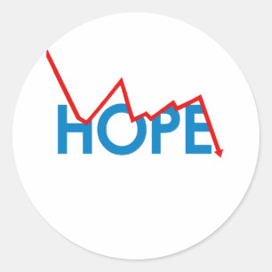 Anti-Obama - Vernietigde hoop Ronde Sticker