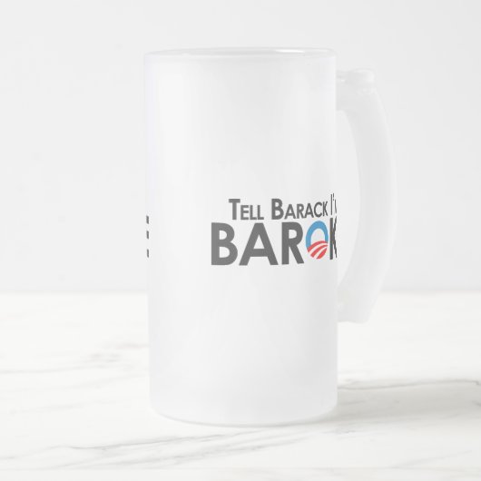 Anti-Obama - vertel Barack Im Baroke Matglas Bierpul (Voorkant rechts)