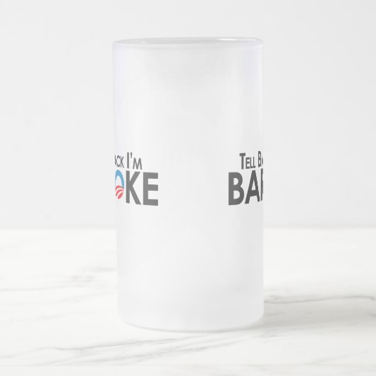 Anti-Obama - vertel Barack Im Baroke Matglas Bierpul (Center)