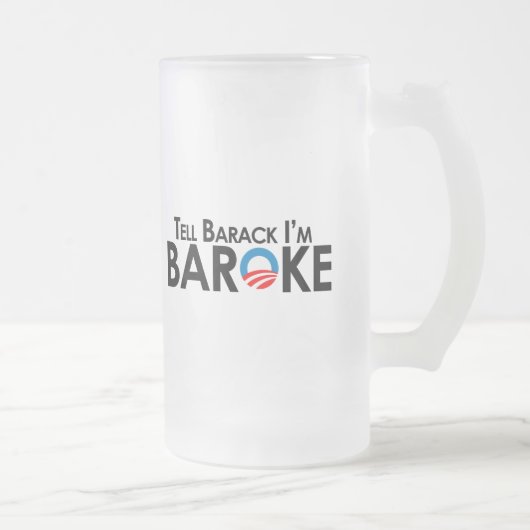 Anti-Obama - vertel Barack Im Baroke Matglas Bierpul (Rechts)