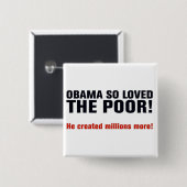 Anti Obama Vierkante Button 5,1 Cm (Voorkant /achterkant)