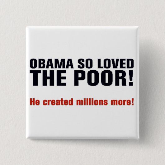 Anti Obama Vierkante Button 5,1 Cm (Voorkant)