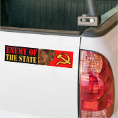 anti - Obama - " vijand van de staat " - bumpersti Bumpersticker (Op Truck)