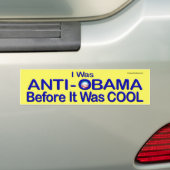 Anti-obama voor het Cool was Bumpersticker (Op auto)